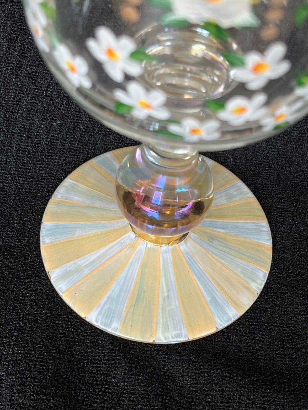Mackenzie-Childs Sweetbriar Wine Goblet - Picture 2 of 6